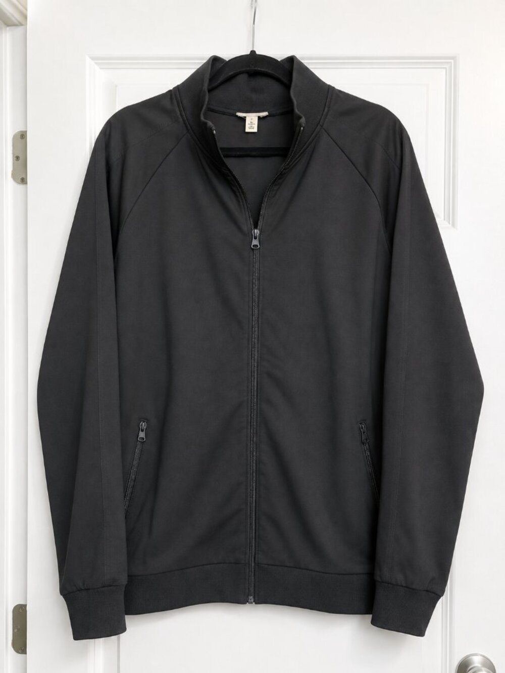 Open Edit Black Full-Zip Bomber Jacket – Size L